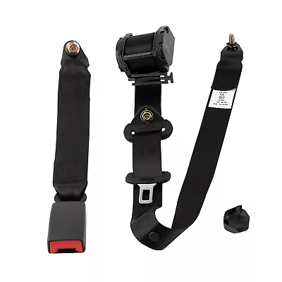 Retractable 3 Point Safety Seat Belt Straps Car Auto Vehicle Adjustable Belt Kit • $28.50