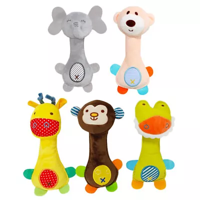 Baby Rattle Toys Animal Hand Bells Infant Soft Plush Toys Early Educational Toy • £4.79