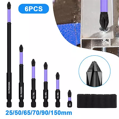 6x Magnetic Screwdriver Bit S2 Steel Anti-Slip Phillips Bit 25/50/65/70/90/150mm • $10.48