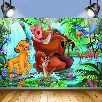 Jungle Animal Lion King Backdrop Birthday Photography Background Banner Party • $10.07
