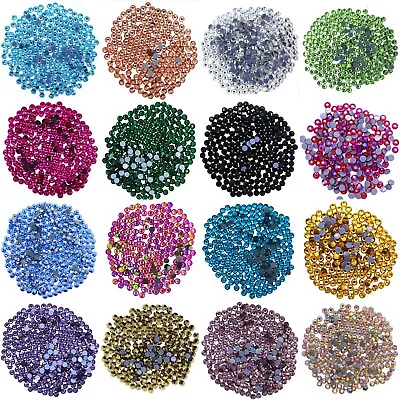 £2.99 • Buy TSS DMC Premium Glass Hot Fix Flat Back Iron On Rhinestone/Diamante Craft Beads 
