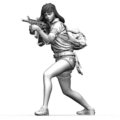 1/35 Resin Figures Model AK Female Gunman Unassembled Unpainted • $14.18