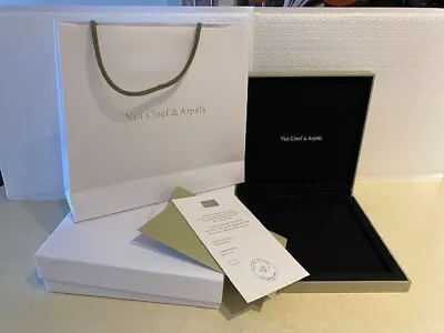 Van Cleef & Arpels Large Necklace / Pendant Box W/Outer Box Bag Certificate. • $160