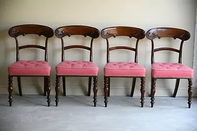 Set 4 Antique William IV Mahogany Dining Chairs • £595