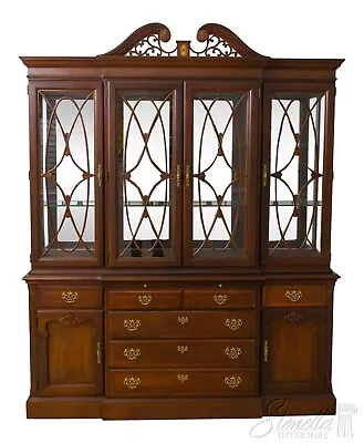 55671EC: STONELEIGH Mahogany 4 Door Breakfront China Cabinet • $1695