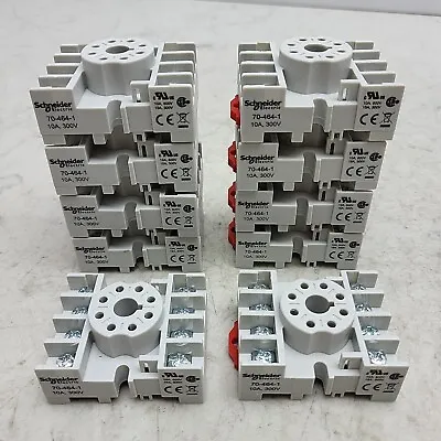 10 Pack Schneider Electric Relay Socket Standard Octal 8 Pin Din Mount 70-464-1 • $34.99