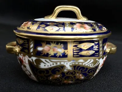 ROYAL CROWN DERBY IMARI 2451 COVERED TUREEN W LID 2-3/4 X1-3/4  MINIATURE CHILDS • $224.99