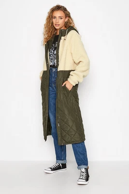£51.99 • Buy Tall Green & White Teddy Borg Maxi Coat