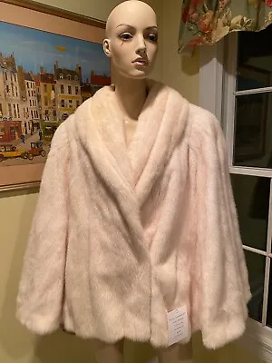 $1595 • Buy New With Tags $30,000 Galanos Neiman Marcus Real White Mink Fur Cape Wrap Stole