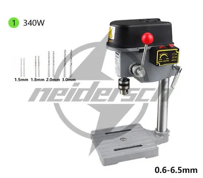 One 220V 340W High-accuracy 0.6mm - 6.5mm Mini Rotary Drill Press Bench Tools • $156.09