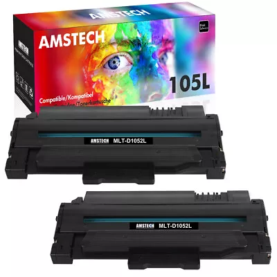 £22.99 • Buy 2BK Toner Cartridge Fits For Samsung ML-1910 ML1915 ML2525 ML2525W MLT-D1052L