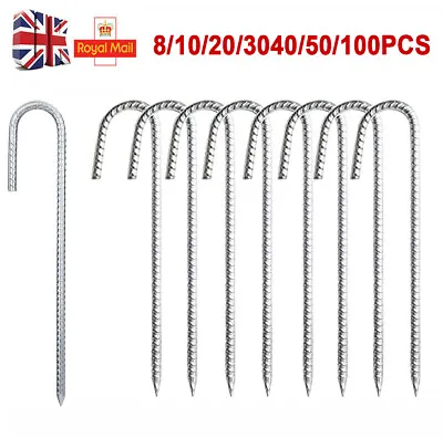 8-100x 12  Heavy Duty Tent Pegs Ground Stakes Gazebo Galvanised Metal Marquees • £10.99