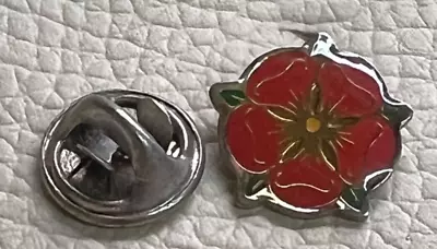 LANCASHIRE TUDOR ROSE SMALL Pin Badge Lapel Brooch • £5