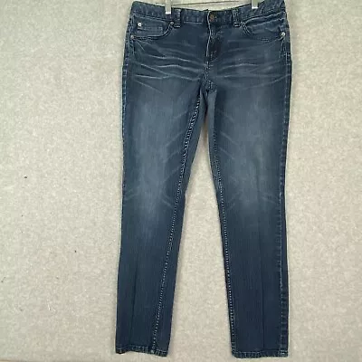 Mossimo Jeans Womens 12 Blue Mid Rise Skinny Med Wash Premium Denim • $12.88