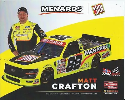 New! 2024 Matt Crafton #88  Slim Jim/menards  Nascar Craftsman Truck Postcard! • $1