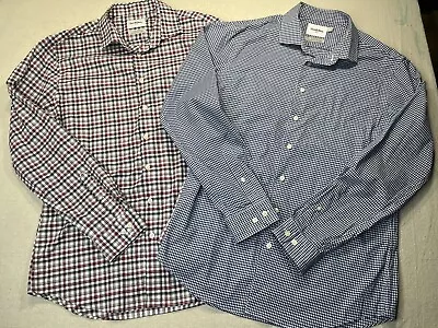 Goodfellow & Co Mens Large Slim Button Up Long Sleeve Dress Shirts Lot Of 2 • $16