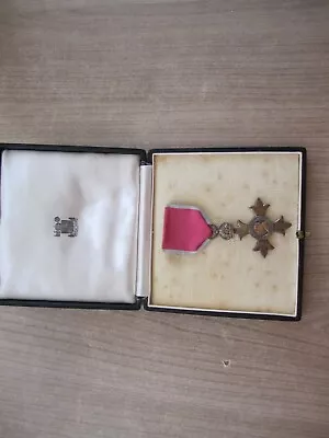 Original Large OBE Medal In Presentation Case • £225