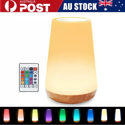 Touch Control LED Bedside Lamp Night Light Table Desk Dimmable Remote Control AU • $22.98