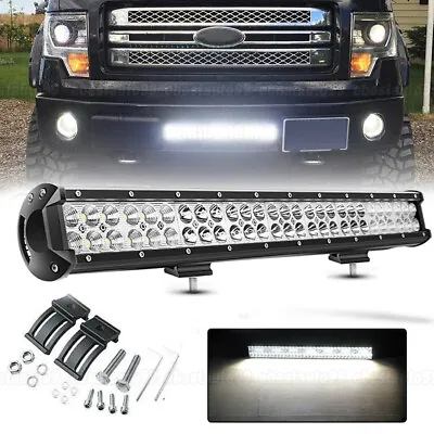 20  LED Lower Bumper Straight Work Light Bar Spot Flood 22 Inch For Ford F150 • $37.99