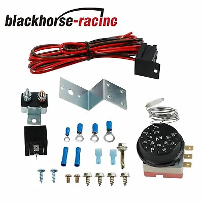 $23.88 • Buy 12v Adjustable Electric Radiator Fan Thermostat Control Relay Wire Harness Kit