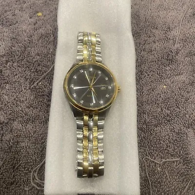 Citizen Eco-Drive Corso Men's Diamond Accents Gold Silver Watch 41MM BM7258-54H • $199