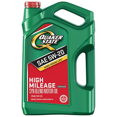 Quaker State High Mileage 5W-20 Synthetic Blend Motor Oil 5-Quart • $18.82