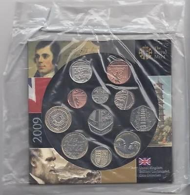 50p Coin KEW SEALED Royal Mint 2009 Brilliant Uncirculated Coin Set BU RARE  • £499.95