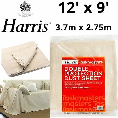 Cotton Dust Sheet Large Heavy Duty Decorating Paint Protection Twill Cover DIY • £9.97