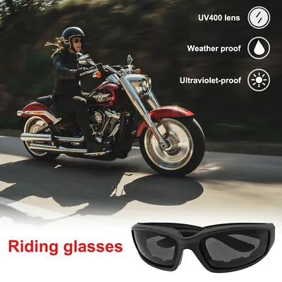 Motorcycle Sunglasses Riding Glasses UV400 Lens Wind Resistant Goggles Padded  • $5.99