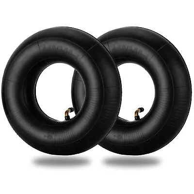 2X 4.10/3.50-4 Inner Tube Bent Valve 410/350-4 Innertube Wheelbarrow Wheel Tyre • £7.26