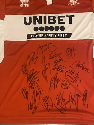 MIDDLESBROUGH FC Signed Home Shirt Full Squad EXACT PHOTO PROOF • £109.99