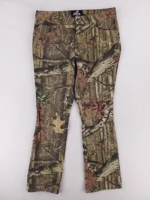 Mossy Oak Camo Hunting Bootcut Pants Womens Sz 12 Break Up Infinity Stretch • $24.99