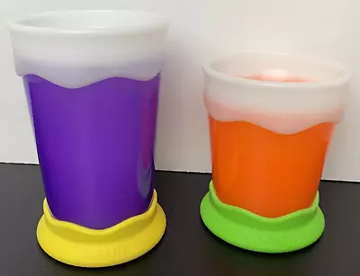 Munchkin Healthflow 2004 Orange Purple 6oz. Cups Tip Resistant Flared Base • $12.99