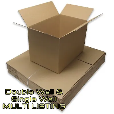 20 X LARGE Cardboard House Moving Boxes - Removal Packing Box *FREE DELIVERY* • £19.04