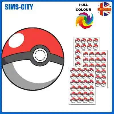 £5.99 • Buy Pokeball Letter Seal Stamp Label Enevelope Pokemon  Air Mail Sticker Pkb1
