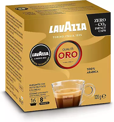 Lavazza A Modo Mio Qualità Oro 16 Coffee Capsules Ideal For An Espresso Wi... • $15.80