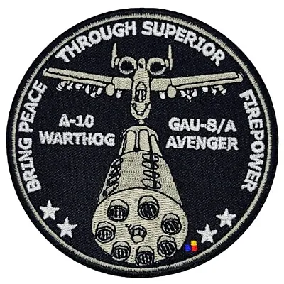 Air Force A-10 Warthog Peace Through Superior Firepower Morale Patch - 3.5 Inch • $6.99