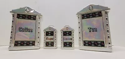 Mepoco Ware  Lusterware  Made In Germany: Lot Of 4 Kitchen Canisters • $7.99