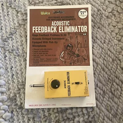 Vintage Walco Acoustic Feedback Eliminator Guitar Pedal - NOS Open Box • $39.99