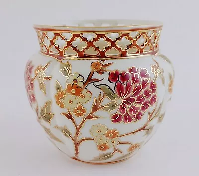 $135 • Buy Zsolnay Natural Color Openwork Cachepot