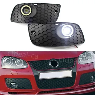 2X LED Fog Light Front Bumper Grille Grill Cover For VW Jetta Golf GTI MK5 06-09 • $48.98