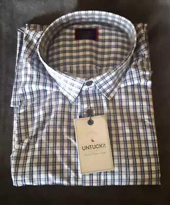 NWT MEN's UNTUCKit XXL Relaxed Long Sleeve Shirt -  LAWER   Wrinkle Free • $25
