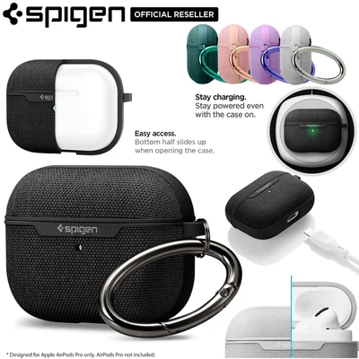 $39.99 • Buy For Apple AirPods Pro Case SPIGEN Urban Fit Hard PC Fabric Skin Slim Hook Cover
