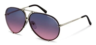 Porsche Design 8478 W White & Gold Aviator Sunglasses | PRETAVOIR