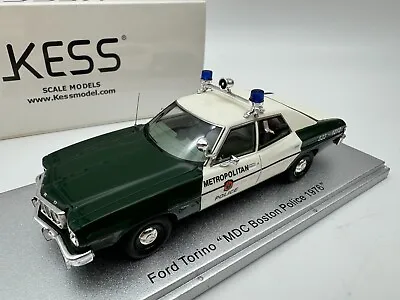 Kess 1/43 Ford Torino MDC Boston Police 1976 Green #02 • $260