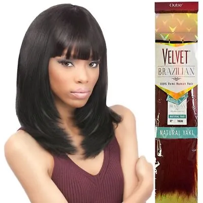 Outre Velvet Brazilian 100% Remy Human Hair NATURAL YAKI • $17.99