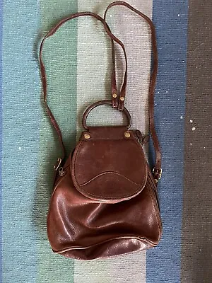 Vintage Marley Hodgson Ghurka No 138 Ashley Backpack Brown Leather USA 9x9x5” • $198