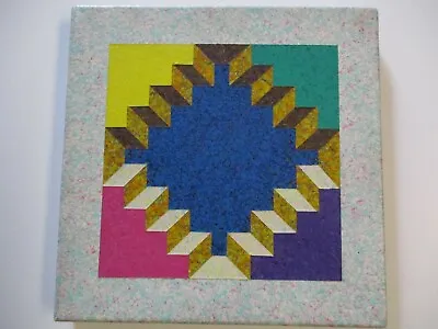 Adrianne Wortzel Vintage Pointillism Painting Cubist Cubism  Geometric Pop Op  • $500