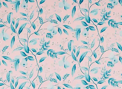 HARLEQUIN X DIANE HILL CURTAIN FABRIC DESIGN Marie 2.8 METRES ROSE/LAGOON • $78.32