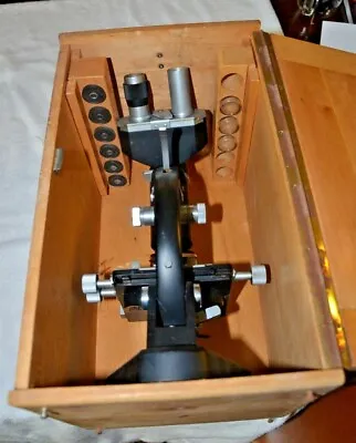 Rhein-Optik Leitz Wetzlar Binocular Microscope Vintage 6 Eyepieces- Made Germany • $303.24